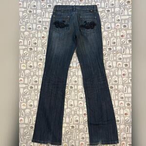 Dark wash flare denim jeans